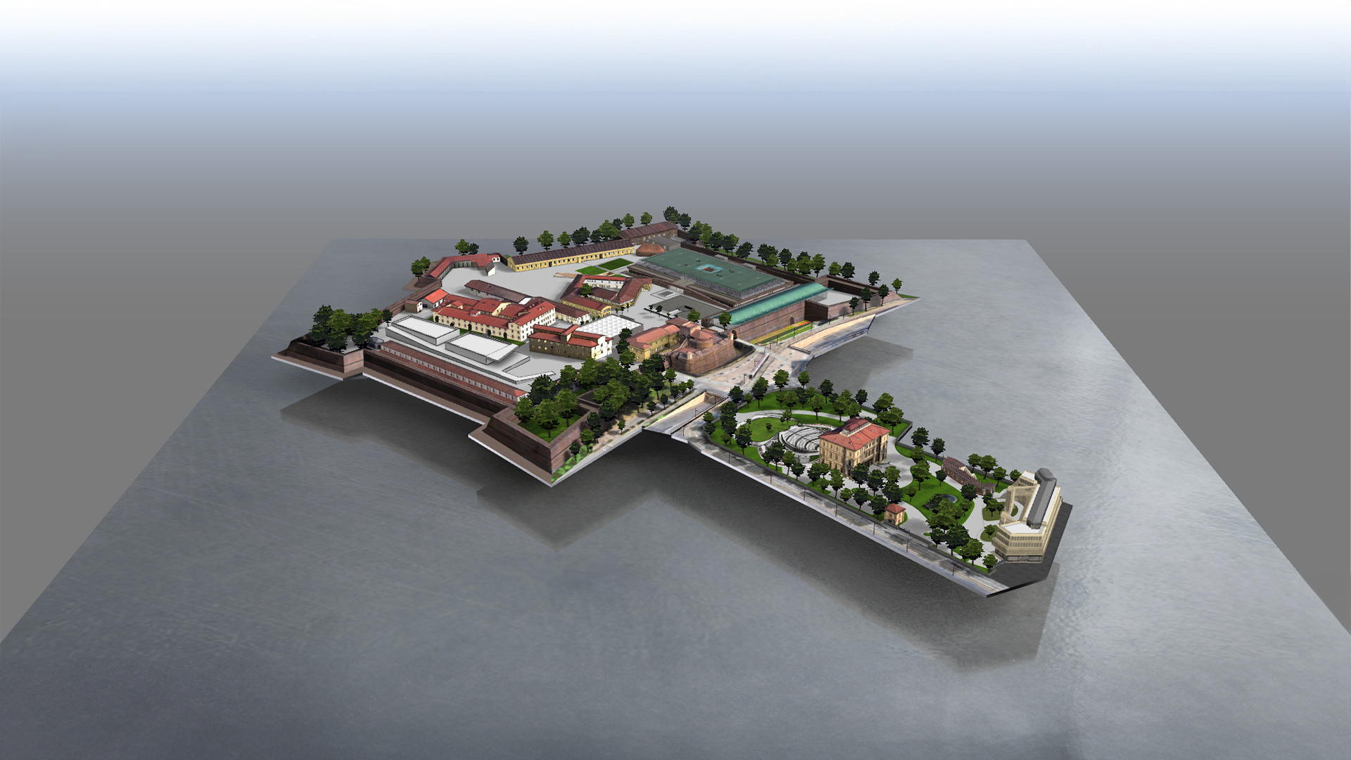 Mappa 3d della Fortezza da Basso